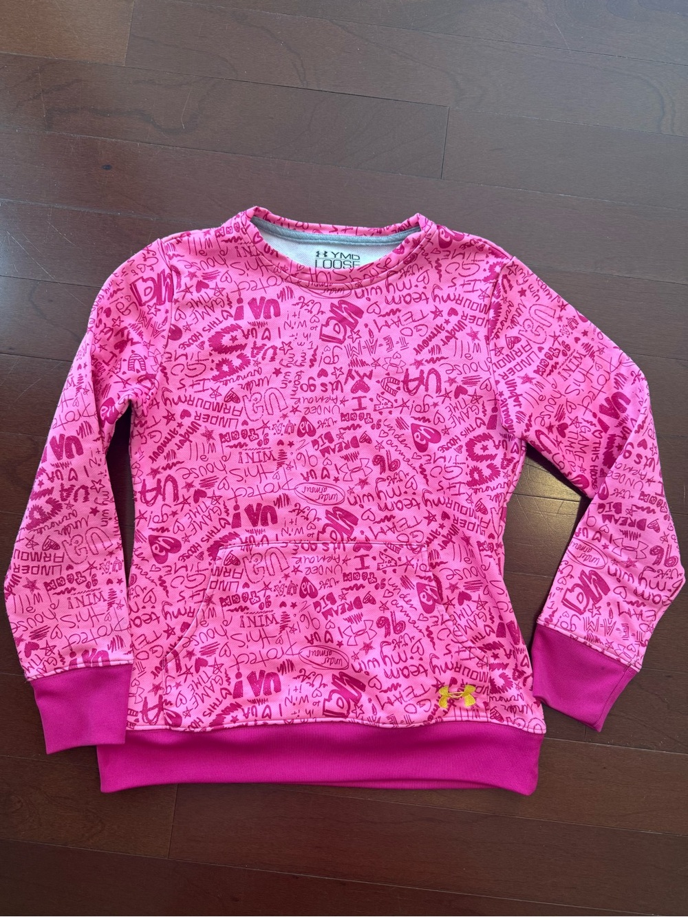Under Armour Hot Pink Doodle Graphic Crewneck Sweatshirt